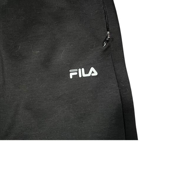 FILA M Y2K Streetwear Joggers Black Slim-Tapered Athletic Pants - Picture 5 of 5
